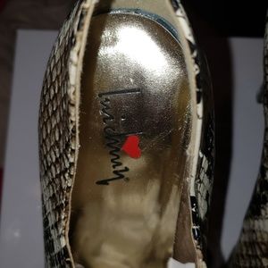 Snakeskin boot heels